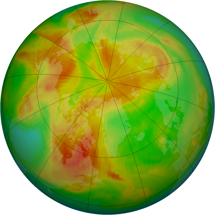 Arctic ozone map for 06 May 1990